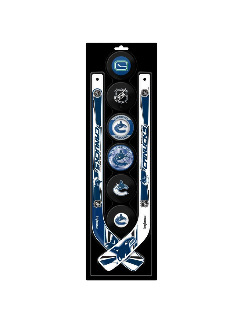 NHL Vancouver Canucks Mini Hockey Pucks & Sticks Set, 8-pc S8