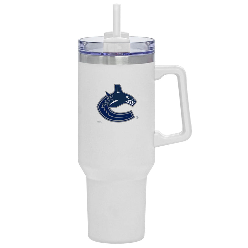 NHL Vancouver Canucks Travel Mug with Straw and Handle, 40-oz W3