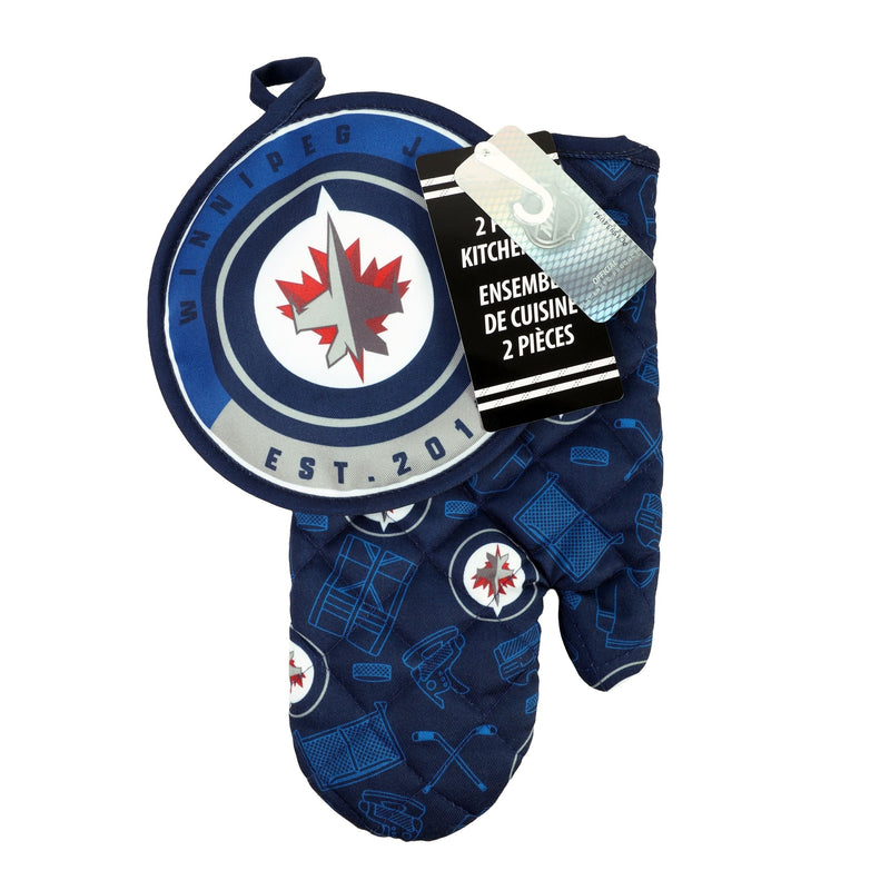 NHL Winnipeg Jets Kitchen Oven Mitt Pot Holder Set, 2-pc Y7