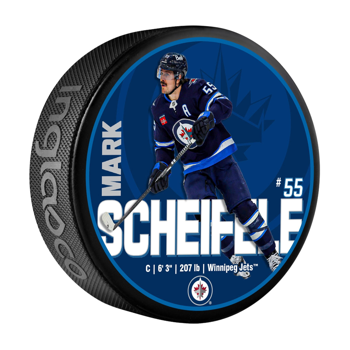 NHL Winnipeg Jets Mark Scheifele Hockey Puck, 6-oz
