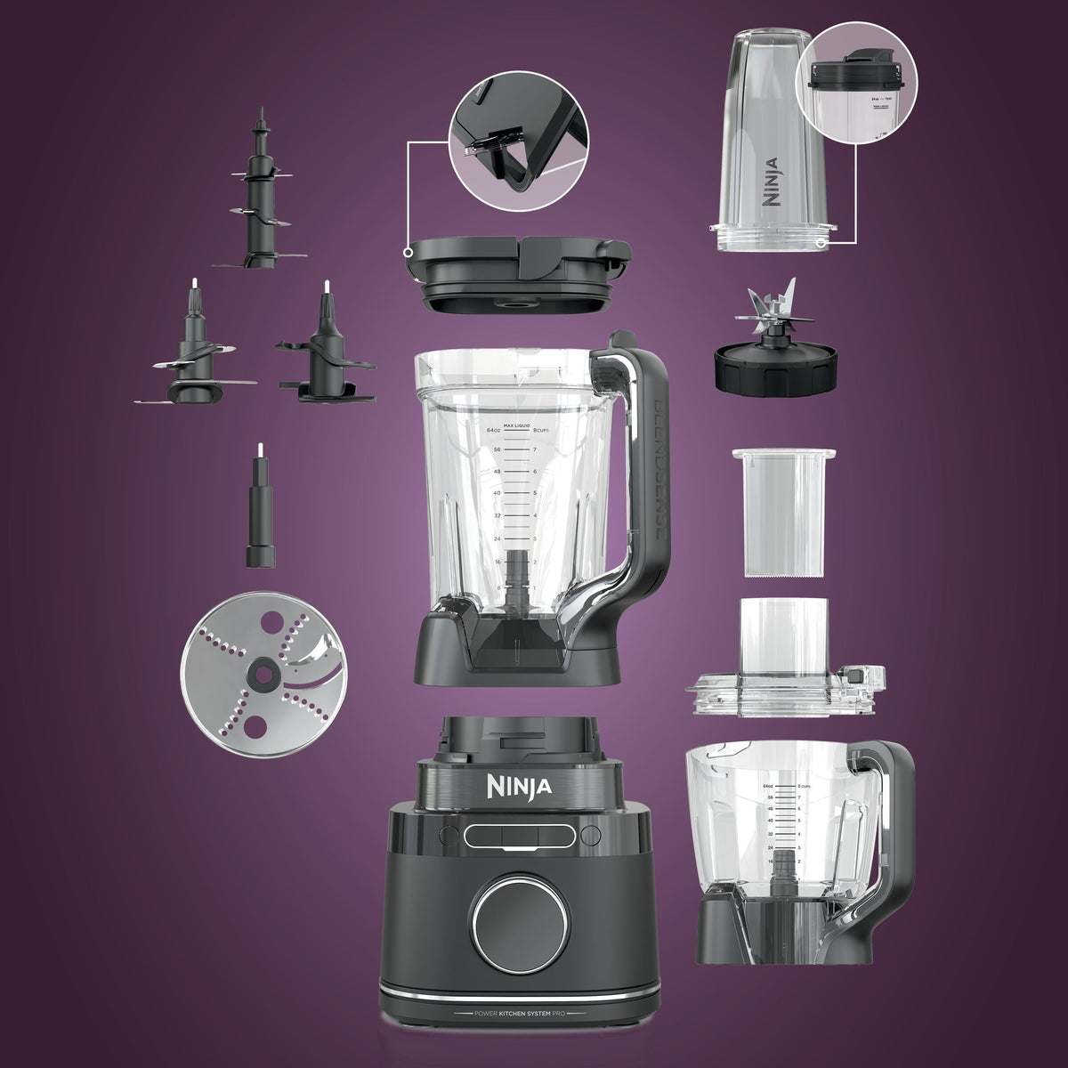 Ninja BlendSense Kitchen System Power Blender & Food Processor, 10 Pre-set Programs, 1800W