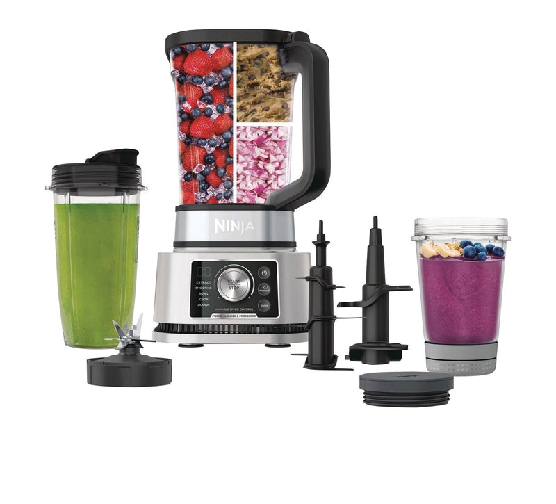Ninja Foodi Power Blender & Processor System with Smoothie Bowl Maker & Nutrient Extractor, Silver, 1400W N7