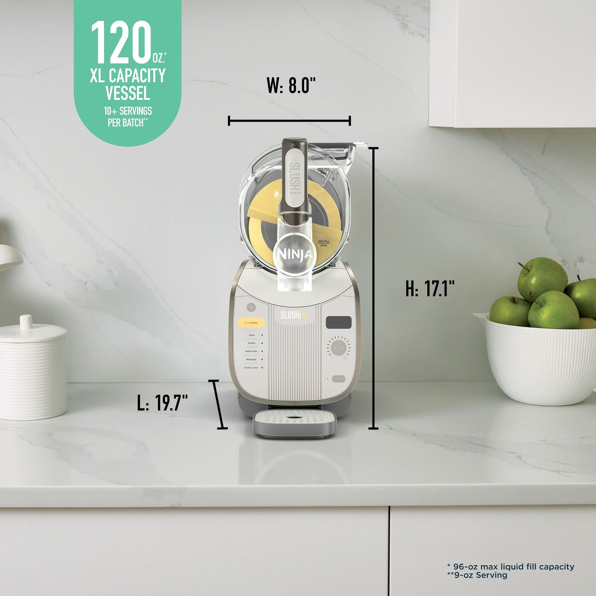 Ninja Slushi XL Slushie Machine with SlushAssist Technology, Crema, FS601CBR