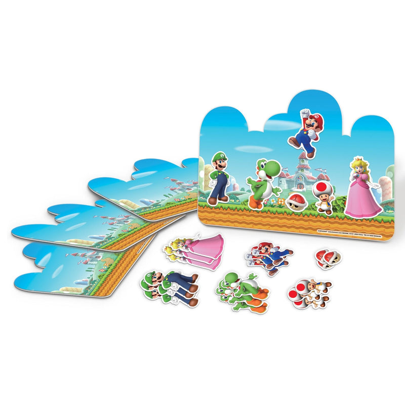 Nintendo Super Mario Bros Princess Peach/Luigi/Mario DIY Customizable Craft Kit, Multi-Coloured, 28-pk, for Arts & Crafts/Birthday Favour S8