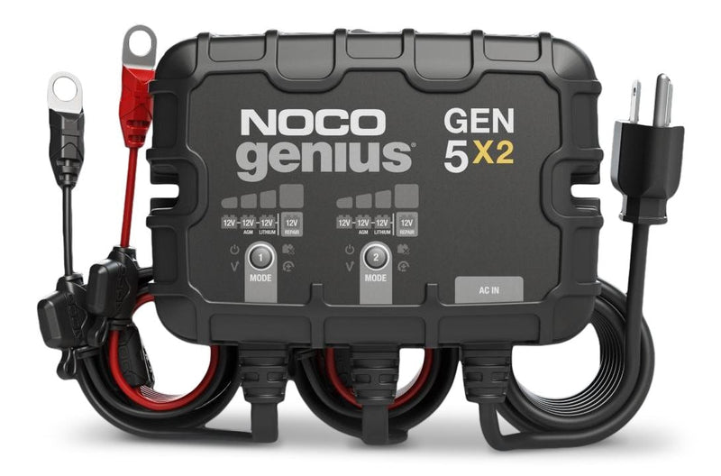 NOCO GEN5X2 Onboard Smart Battery Charger/Maintainer/Desulfator, 2-Bank, 10-Amp, 12V K4