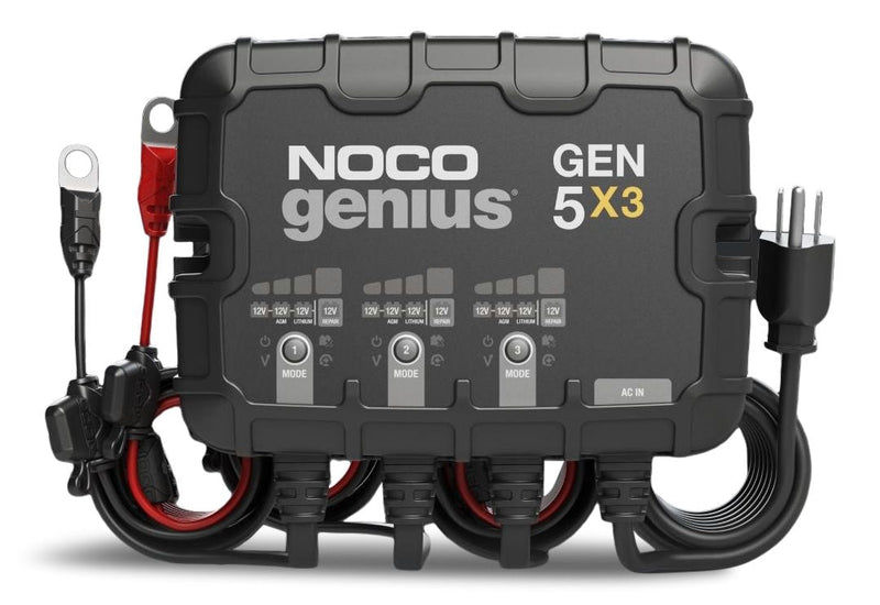 NOCO GEN5X3 Onboard Smart Battery Charger/Maintainer/Desulfator, 3-Bank, 15-Amp, 12V W1