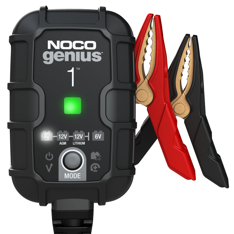 NOCO GENIUS1 Smart Battery Charger/Maintainer/Desulfator, 1-Amp, 6V/12V T3