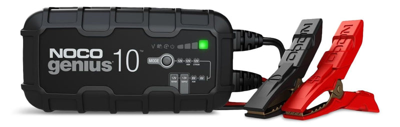 NOCO GENIUS10 Smart Battery Charger/Maintainer/Desulfator, 10-Amp, 6V/12V J0