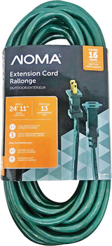 NOMA 24-ft 11-in 16/2 Outdoor Extension Cord with 1 Outlet, Green