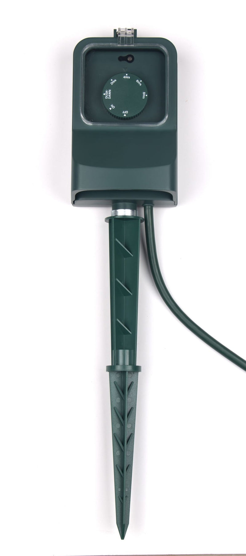 NOMA 3-Outlet Outdoor Power Stake with 6-ft Cord and Timer, Green X2