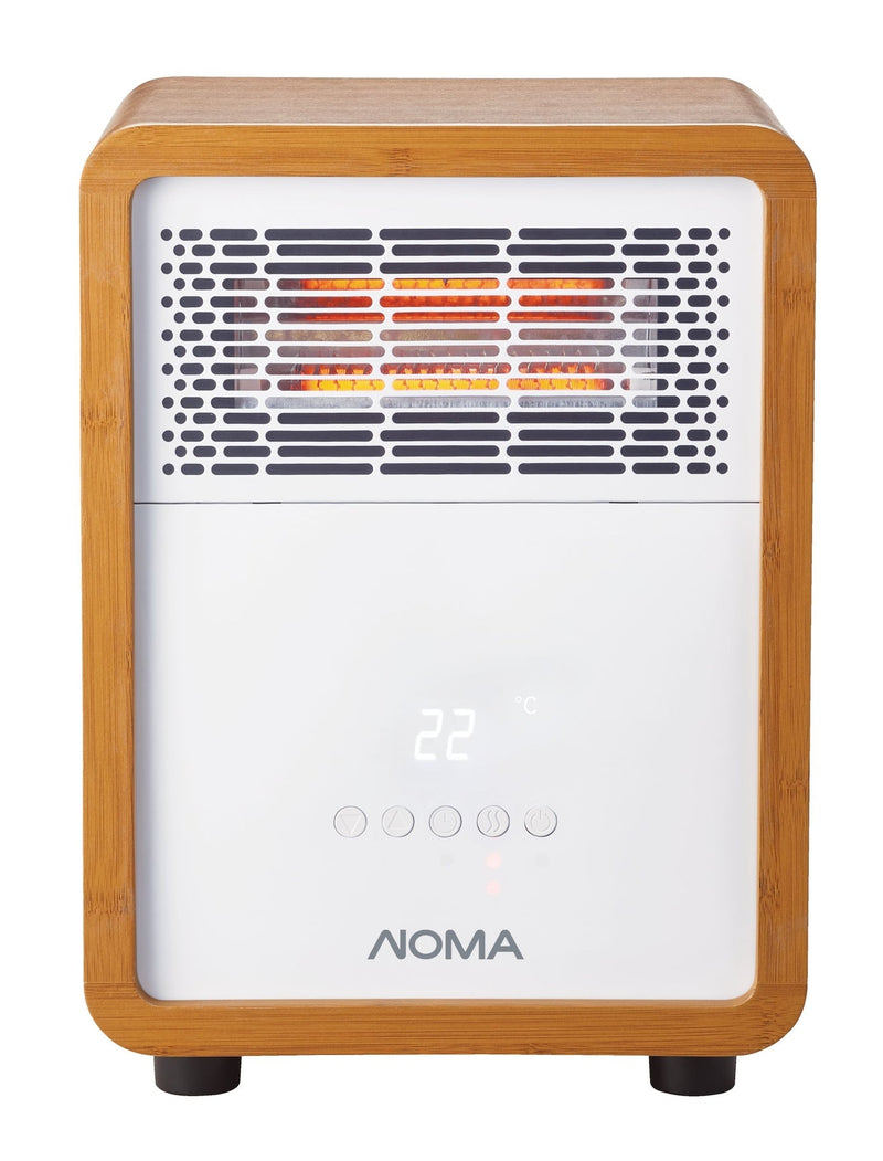 NOMA 3-Setting Cabinet Heater with Child Lock, Quartz and Radiant Heating, Wood Grain Finish U8