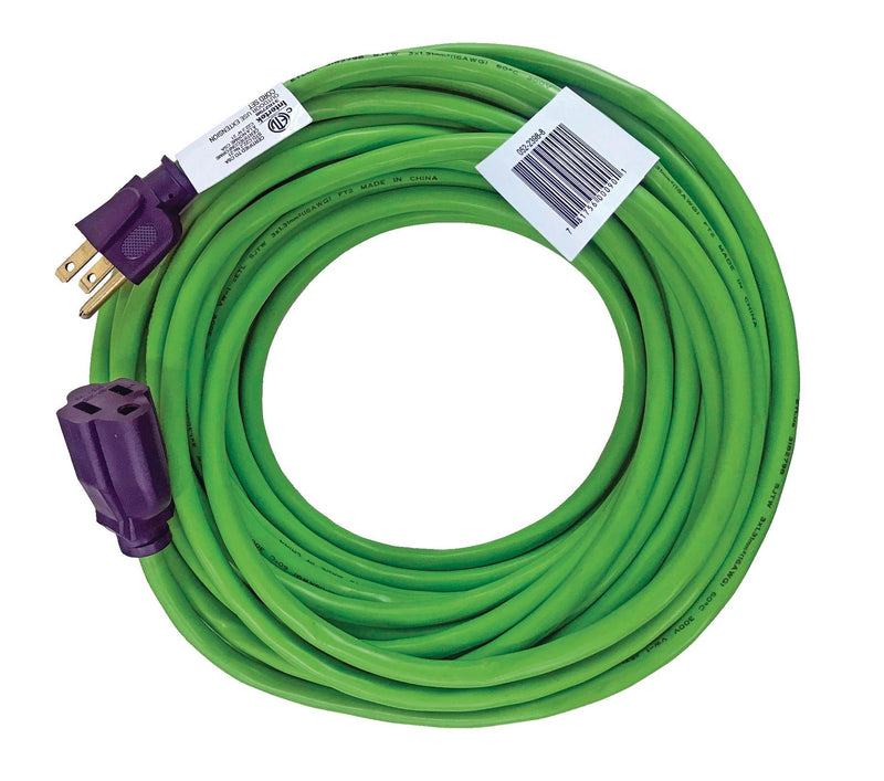 NOMA 50-ft 3-in 16/3 Outdoor Extension Cord with Grounded Outlet, Lime Green W3