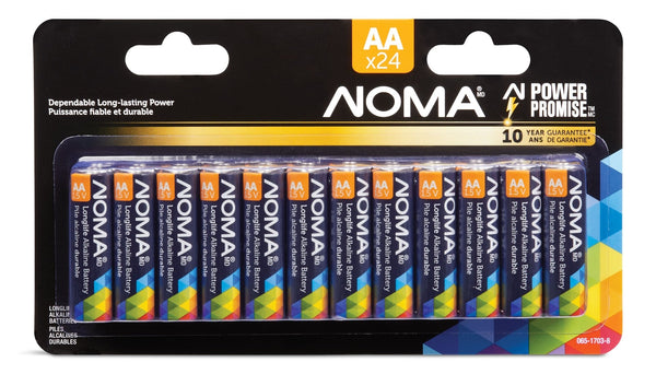 NOMA AA Alkaline Batteries, Long Lasting, All Purpose, 24-pk C3