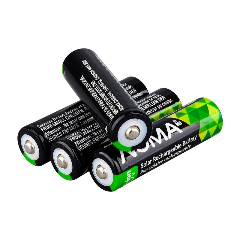 NOMA Li-ion 18650 2000mAh Rechargeable Batteries for Solar & Outdoor Lighting, 3.7V, 4-pk C9