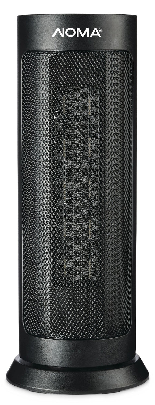 NOMA Oscillating Digital Tower Ceramic Heater with Remote Control and Thermostat, Black, 18-in Y5