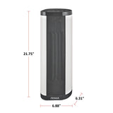 NOMA Oscillating Tower/Baseboard Heater withRemote Control & Thermostat, 1500W, White