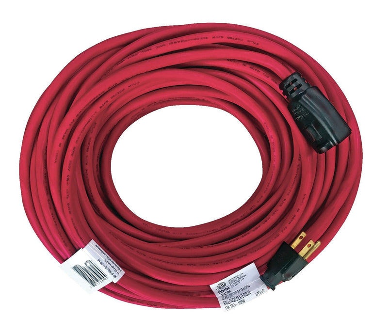 NOMA Outdoor Locking Extension Cord with Grounded Outlet, 98-ft 5-in, Red S5