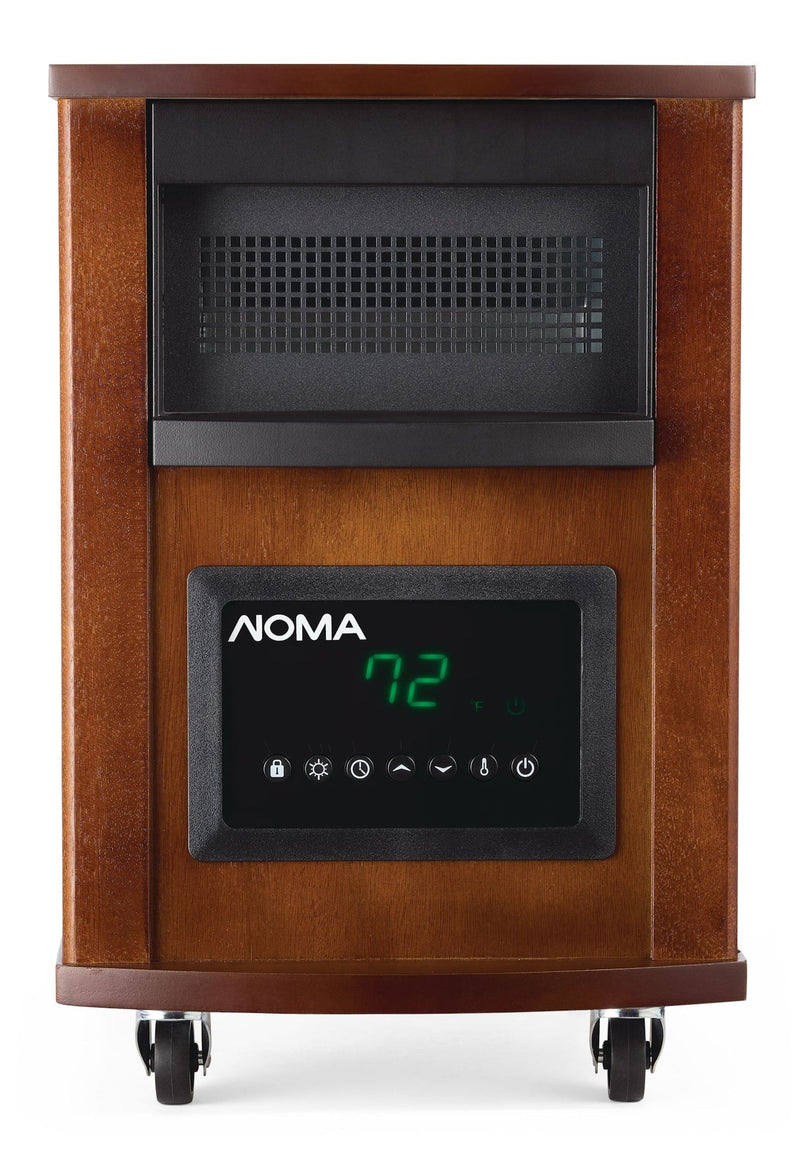 NOMA Wood Cabinet Infared Space Heater withRemote Control & Thermostat, 1500W T9