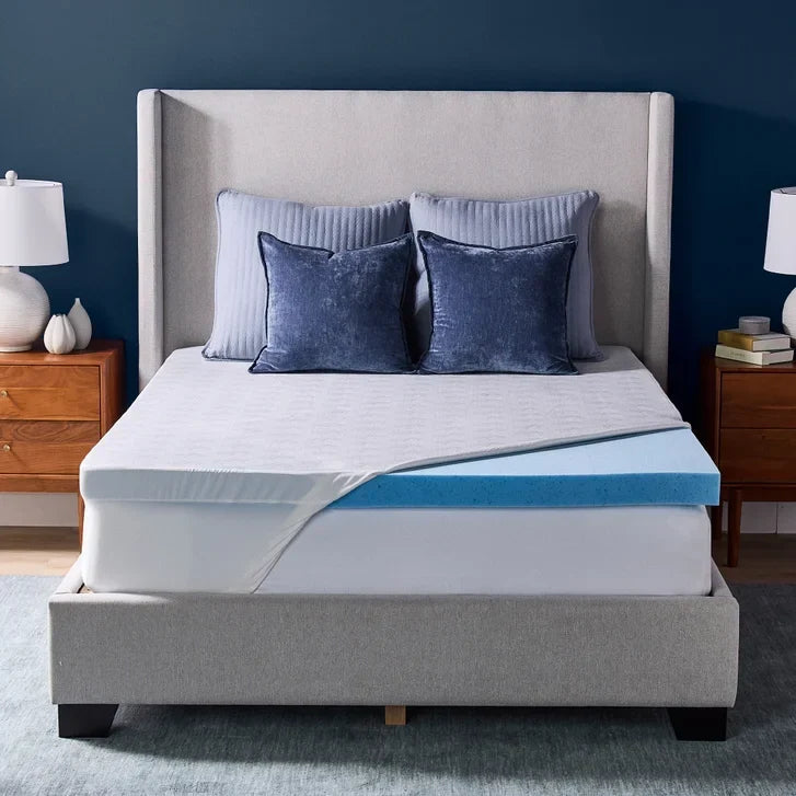 Novaform 3 in. Advanced Cooling Gel Memory Foam Mattress Topper T0