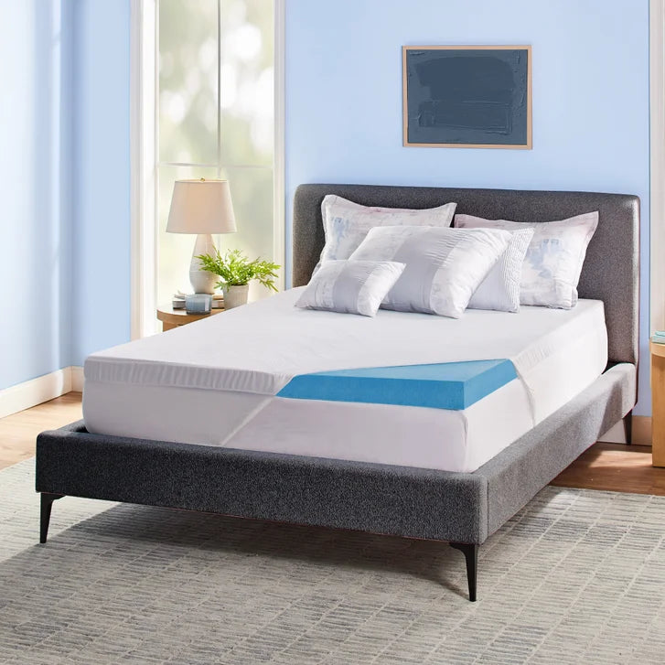 Novaform 3 in. Soothing Cool Plus Gel Memory Foam Mattress Topper S7