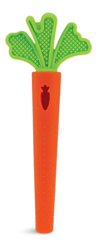 Nuby BPA-Free Hollow Silicone Sensory Carrot Teething Tube I9