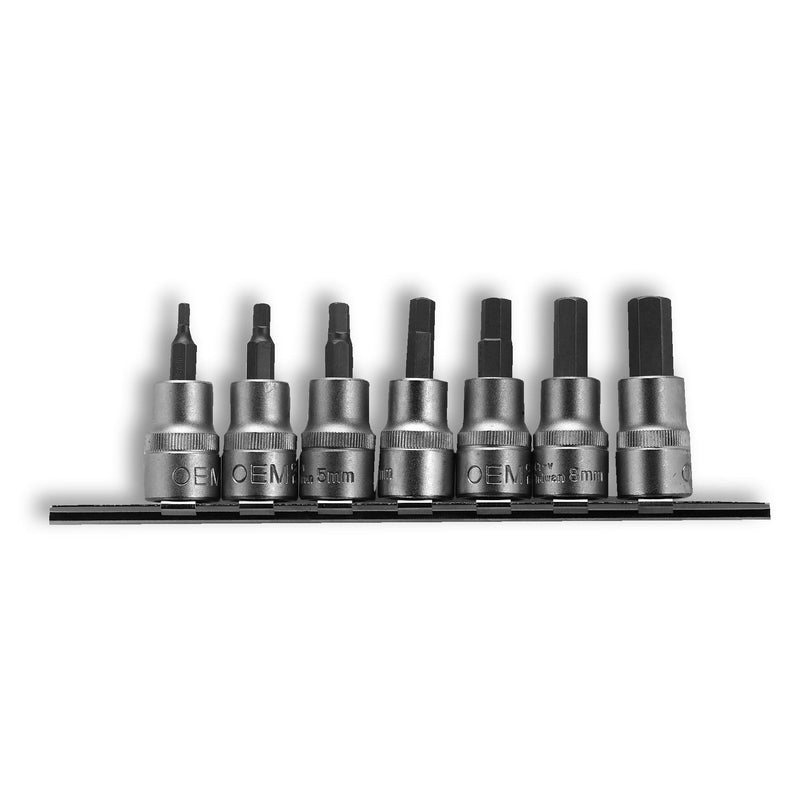 OEMTOOLS 3/8-in Drive SAE Hex Socket Set, 7-pc, Assorted Sizes, 44003 X5