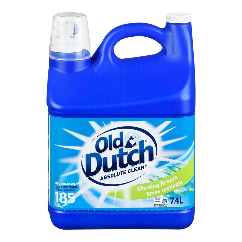 Old Dutch Absolute Clean Liquid Laundry Detergent, Morning Breeze Scent, 185-Load, 7.4-L W0