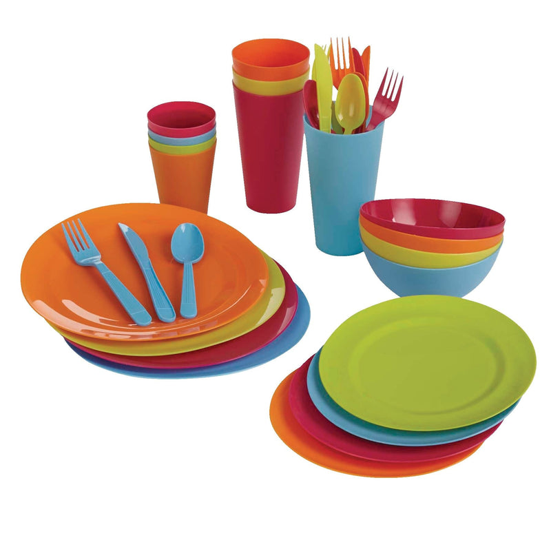 Outbound Acrylic Colourful Dinner Set, 33-pc S2