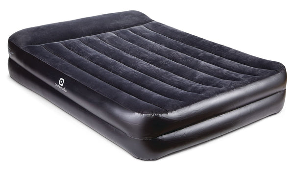 Outbound Queen Double-High Inflatable Air Mattress/Airbed with Built-In 120V Pump & Pillow L6
