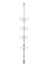 OXO Aluminum Quick Extend Tension Pole Shower Caddy, Grey, 9-ft