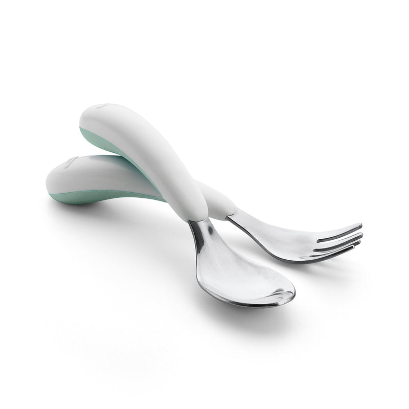 OXO Tot On-the-Go Fork & Spoon Set, Opal J4