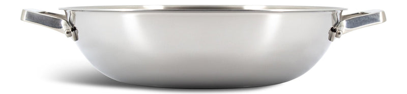 PADERNO 3-Ply Clad Stainless Steel Wok, 32-cm D4