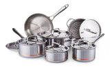 PADERNO 5-Ply Copper Core Stainless Steel Cookware Set, Oven Safe, 12-pc
