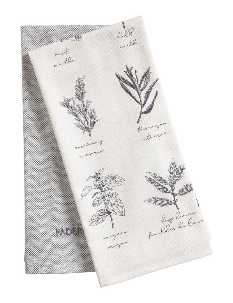 PADERNO All-Purpose Vegetable-Print Cotton Kitchen Towels, 2-pk M5