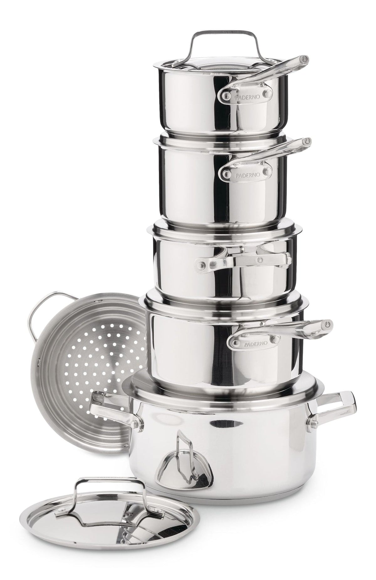 PADERNO Canadian Signature Stainless Steel Cookware Set, 12-pc