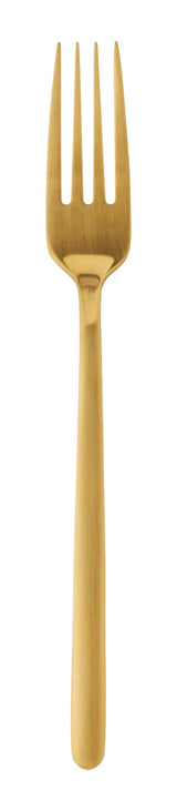 PADERNO Chelsey Satin Gold Finish Slim Round Stainless Steel Flatware Set, Serves 4, 20-pc