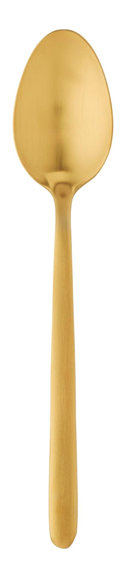 PADERNO Chelsey Satin Gold Finish Slim Round Stainless Steel Flatware Set, Serves 4, 20-pc