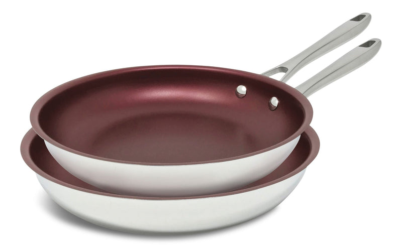 Paderno Clad Non-stick Fry Pans, 24 cm/28 cm, 2-pk, Induction Compatible Cookware A9