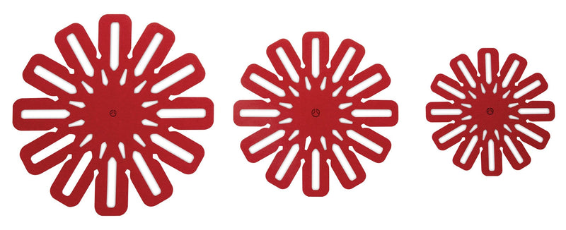 PADERNO Classic Cookware Protectors for Pots and Pans, Red, 5-pc G2