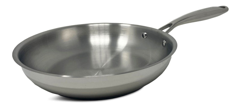 PADERNO Classic Stainless Steel Frying Pan, Dishwasher & Oven Safe, 9-in E0