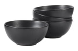 Paderno Dorset All-Purpose Stoneware Bowl, Oven Safe, 4-pk, Black Reactive