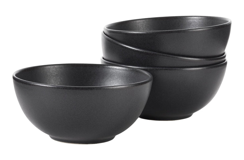Paderno Dorset All-Purpose Stoneware Bowl, Oven Safe, 4-pk, Black Reactive W2