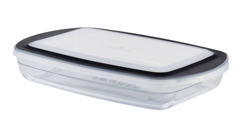 PADERNO Glass Rectangular Baking Dish with Lid, 2.8-qt F0