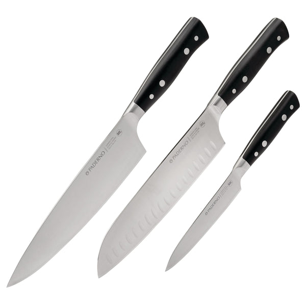 PADERNO Montgomery Stainless Steel Multi-Purpose Knife Set, 3-pc U0