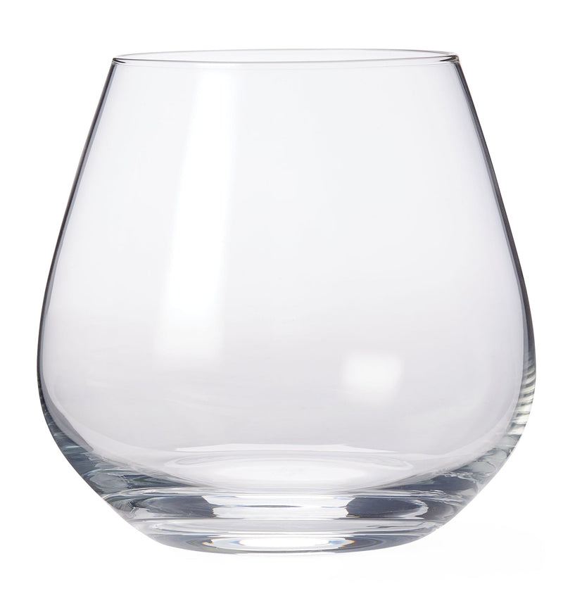 PADERNO Professional Afton Stemless Wine Glasses, Clear, 20.4-oz, 4-pk E6