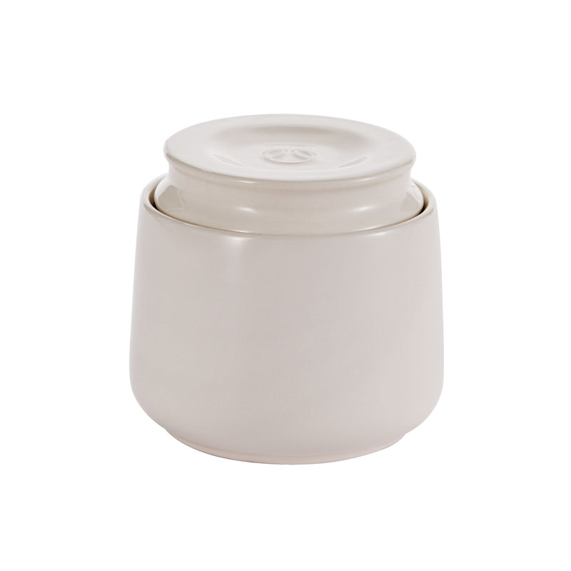 PADERNO Professional Ceramic French Butter Keeper Dish, Dishwasher Safe, Holds One 1/4-lb Stick of Butter J9