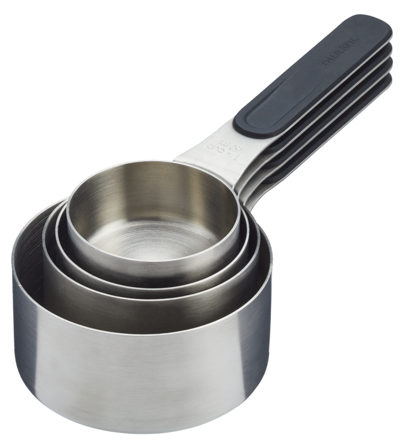 PADERNO Stainless Steel Measuring Cups with Magnetic Handle, 4-pc A4