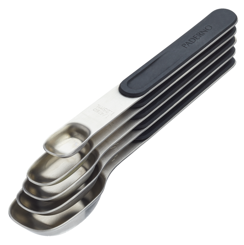PADERNO Stainless Steel Measuring Spoons Set with Magnetic Handle, 5-pc Q3