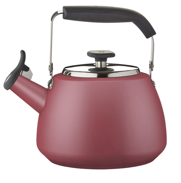 PADERNO Stainless Steel Stovetop Kettle, 1.9-L, Red N4