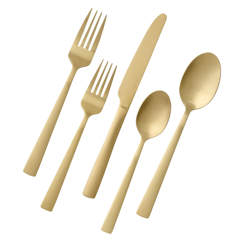 PADERNO Summerside Champagne Matte Stainless Steel Flatware Set, Serves 4, 20-pc Z8